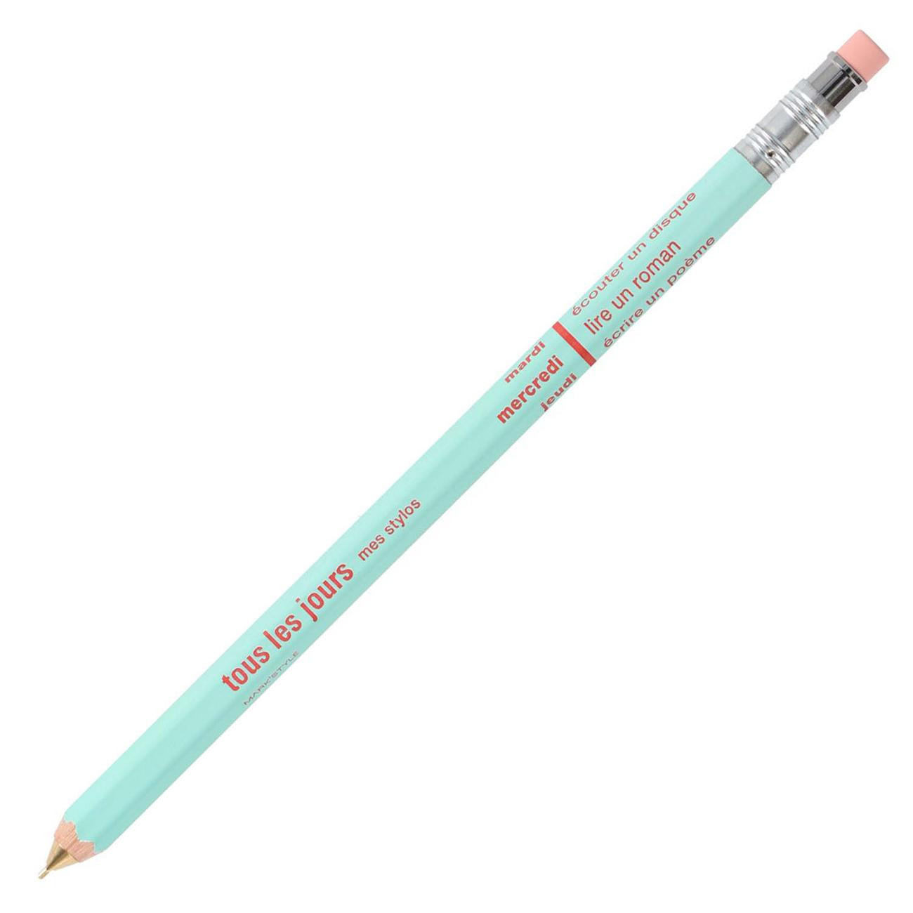 Mechanical Pencil with Eraser, DAYS / Light Mint
