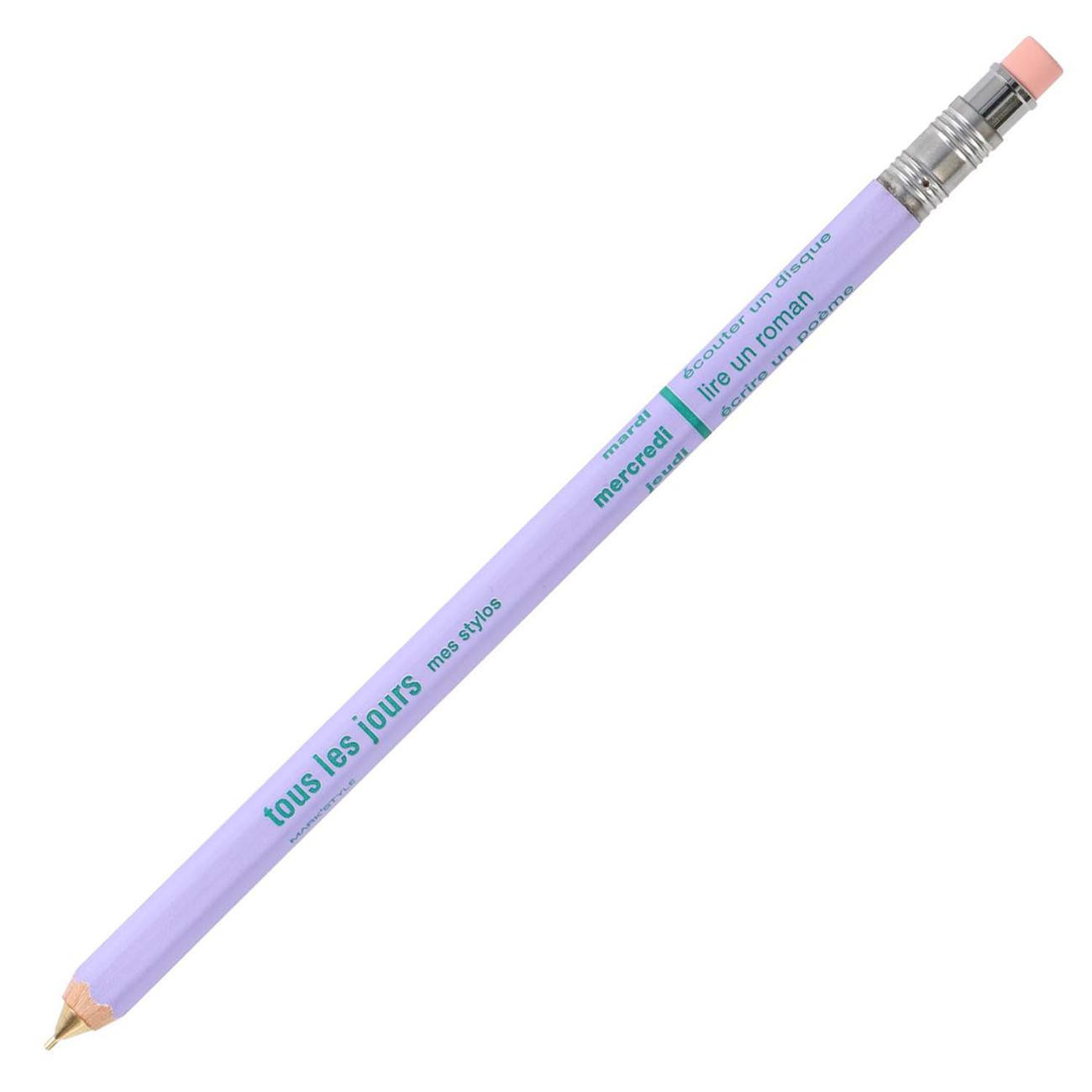 Mechanical Pencil with Eraser, DAYS / Light Purple