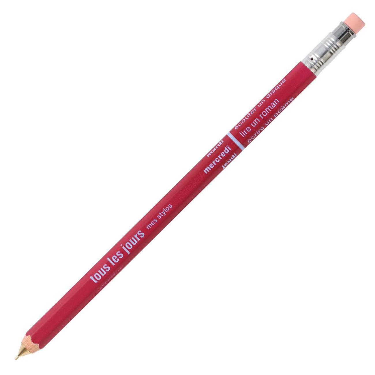 Mechanical Pencil with Eraser, DAYS / Red Wine