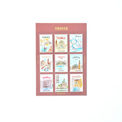 Postage Stamp Stickers Venice 1 / L'après-midi